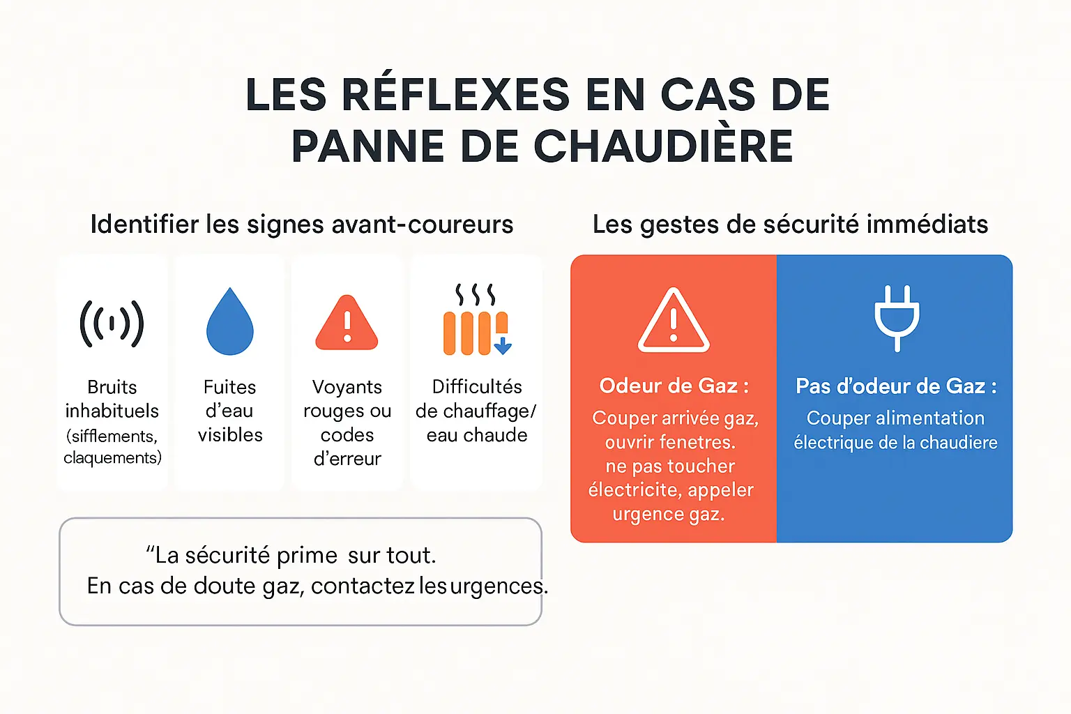 Panne de chaudière : causes courantes et comment les éviter 1 Réflexes à adopter en cas de panne de chaudière