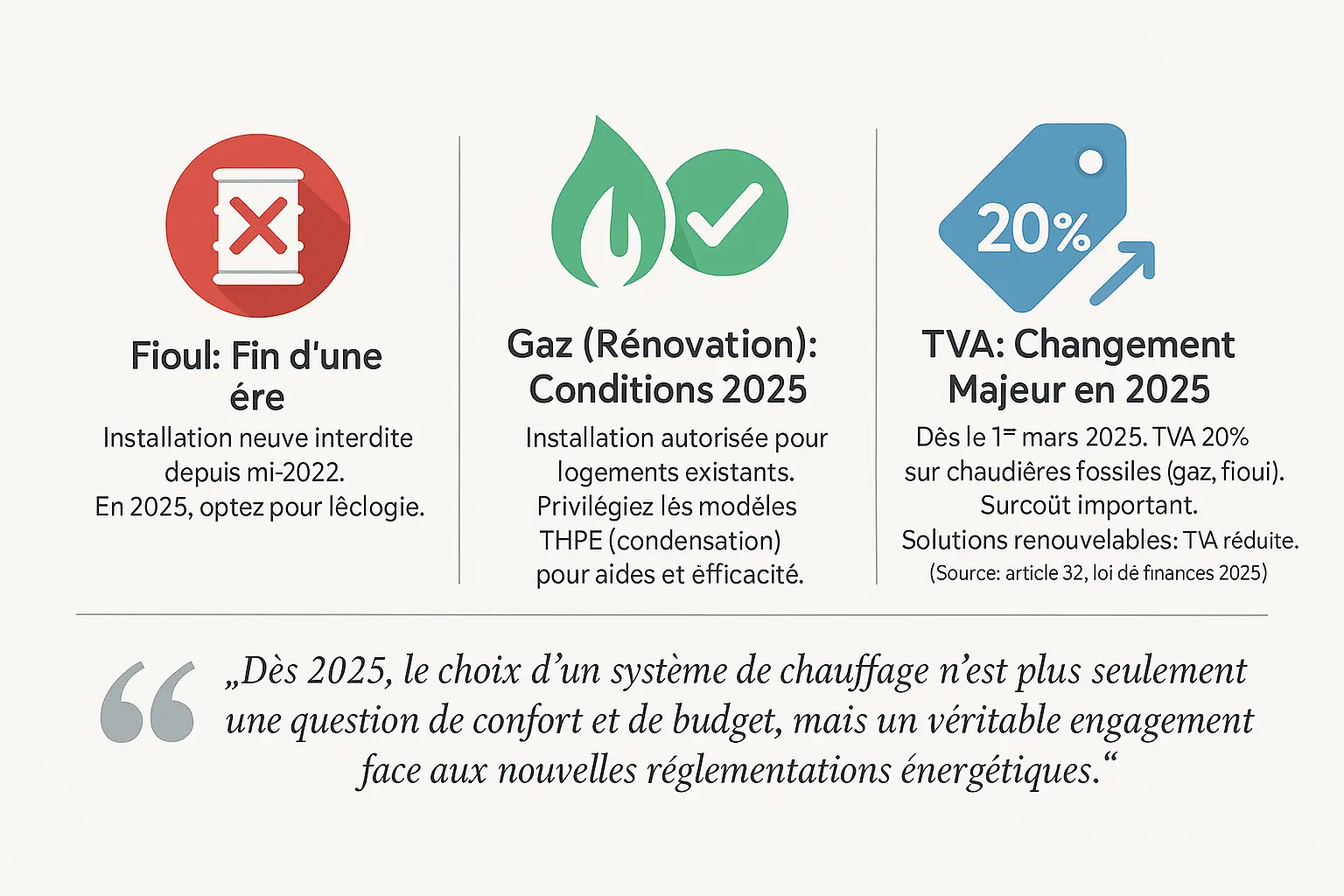 Illustration des nouvelles réglementations énergétiques pour les systèmes de chauffage en 2025